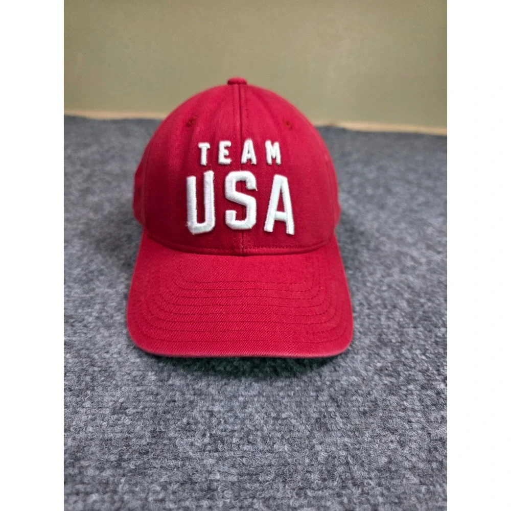 Team USA Olympic Apparel Hat Adult OSFM Red Snapback Baseball Cap‎ Embroidery